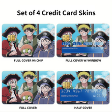 Load image into Gallery viewer, Anime Dr. Stone Credit Card Skins (4-in-1 Pack)