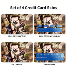 Load image into Gallery viewer, Anime Dr. Stone Credit Card Skins (4-in-1 Pack)