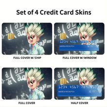 Load image into Gallery viewer, Anime Dr. Stone Credit Card Skins (4-in-1 Pack)