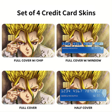 Load image into Gallery viewer, Anime Dr. Stone Credit Card Skins (4-in-1 Pack)