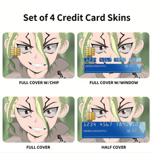 Load image into Gallery viewer, Anime Dr. Stone Credit Card Skins (4-in-1 Pack)