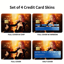 Load image into Gallery viewer, Anime Fate/Zero Credit Card Skins (4-in-1 Pack)