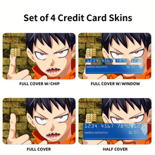 Load image into Gallery viewer, Anime Fire Force Credit Card Skins (4-in-1 Pack)