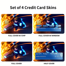 Load image into Gallery viewer, Anime Fire Force Credit Card Skins (4-in-1 Pack)