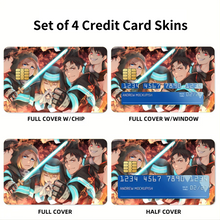 Load image into Gallery viewer, Anime Fire Force Credit Card Skins (4-in-1 Pack)