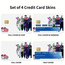 Load image into Gallery viewer, Anime Jojo's Bizarre Adventure Credit Card Skins (4-in-1 Pack)
