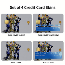 Load image into Gallery viewer, Anime Jojo's Bizarre Adventure Credit Card Skins (4-in-1 Pack)