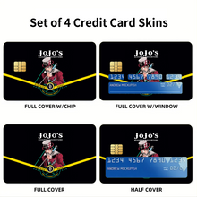 Load image into Gallery viewer, Anime Jojo's Bizarre Adventure Credit Card Skins (4-in-1 Pack)
