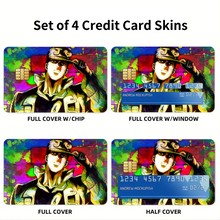Load image into Gallery viewer, Anime Jojo's Bizarre Adventure Credit Card Skins (4-in-1 Pack)