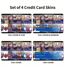 Load image into Gallery viewer, Anime Jojo's Bizarre Adventurer Credit Card Skins (4-in-1 Pack)
