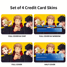 Load image into Gallery viewer, Anime Jujutsu Kaisen Credit Card Skins (4-in-1 Pack)