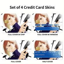 Load image into Gallery viewer, Anime Jujutsu Kaisen Credit Card Skins (4-in-1 Pack)