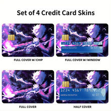 Load image into Gallery viewer, Anime Jujutsu Kaisen Credit Card Skins (4-in-1 Pack)