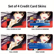 Load image into Gallery viewer, Anime Kakegurui Credit Card Skins (4-in-1 Pack)