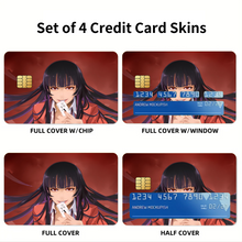 Load image into Gallery viewer, Anime Kakegurui Credit Card Skins (4-in-1 Pack)