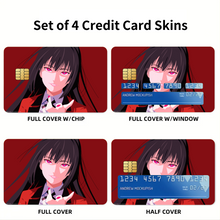 Load image into Gallery viewer, Anime Kakegurui Credit Card Skins (4-in-1 Pack)