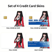 Load image into Gallery viewer, Anime Kakegurui Credit Card Skins (4-in-1 Pack)