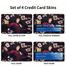 Load image into Gallery viewer, Anime Kakegurui Credit Card Skins (4-in-1 Pack)