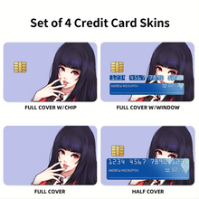 Load image into Gallery viewer, Anime Kakegurui Credit Card Skins (4-in-1 Pack)
