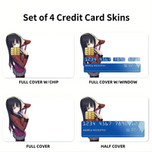 Load image into Gallery viewer, Anime Kakegurui Credit Card Skins (4-in-1 Pack)