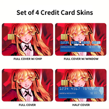 Load image into Gallery viewer, Anime Kakegurui Credit Card Skins (4-in-1 Pack)