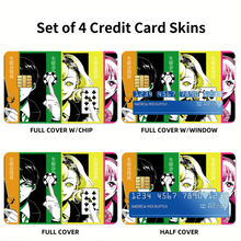 Load image into Gallery viewer, Anime Kakeguruir Credit Card Skins (4-in-1 Pack)