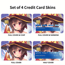 Load image into Gallery viewer, Anime KonoSuba - God’s blessing on this wonderful world!! Credit Card Skins (4-in-1 Pack)