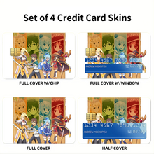 Load image into Gallery viewer, Anime KonoSuba - God’s blessing on this wonderful world!!r Credit Card Skins (4-in-1 Pack)