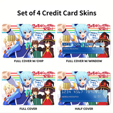 Load image into Gallery viewer, Anime KonoSuba - God’s blessing on this wonderful world!!r Credit Card Skins (4-in-1 Pack)
