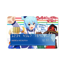 Load image into Gallery viewer, Anime KonoSuba - God’s blessing on this wonderful world!!r Credit Card Skins (4-in-1 Pack)