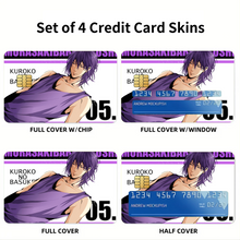 Load image into Gallery viewer, Anime Kuroko's Basketballr Credit Card Skins (4-in-1 Pack)