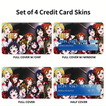 Load image into Gallery viewer, Anime Love Live! Credit Card Skins (4-in-1 Pack)