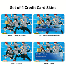 Load image into Gallery viewer, Anime My Hero Academia Credit Card Skins (4-in-1 Pack)