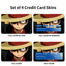 Load image into Gallery viewer, Anime One Piece Credit Card Skins (4-in-1 Pack)