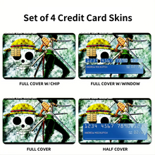 Load image into Gallery viewer, Anime One Piecer Credit Card Skins (4-in-1 Pack)