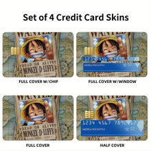 Load image into Gallery viewer, Anime One Piecer Credit Card Skins (4-in-1 Pack)