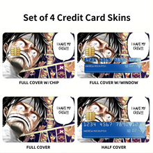 Load image into Gallery viewer, Anime One Piecer Credit Card Skins (4-in-1 Pack)