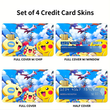 Load image into Gallery viewer, Anime Pokémon Credit Card Skins (4-in-1 Pack)