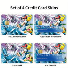 Load image into Gallery viewer, Anime Pokémon Credit Card Skins (4-in-1 Pack)