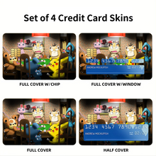Load image into Gallery viewer, Anime Pokémon Credit Card Skins (4-in-1 Pack)