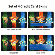 Load image into Gallery viewer, Anime Pokémon Credit Card Skins (4-in-1 Pack)