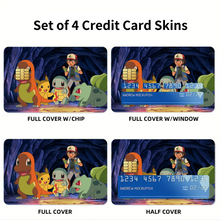 Load image into Gallery viewer, Anime Pokémon Credit Card Skins (4-in-1 Pack)