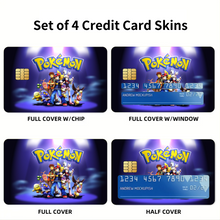Load image into Gallery viewer, Anime Pokémonr Credit Card Skins (4-in-1 Pack)