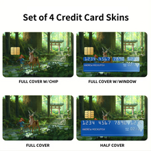 Load image into Gallery viewer, Anime Princess Mononoke Credit Card Skins (4-in-1 Pack)