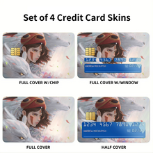 Load image into Gallery viewer, Anime Princess Mononoke Credit Card Skins (4-in-1 Pack)