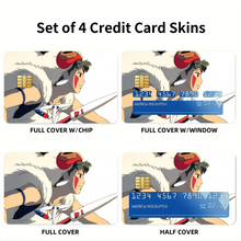 Load image into Gallery viewer, Anime Princess Mononoke Credit Card Skins (4-in-1 Pack)