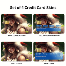 Load image into Gallery viewer, Anime Princess Mononoke Credit Card Skins (4-in-1 Pack)
