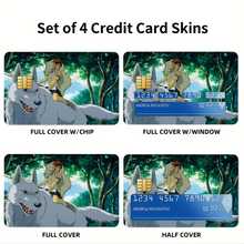 Load image into Gallery viewer, Anime Princess Mononoke Credit Card Skins (4-in-1 Pack)