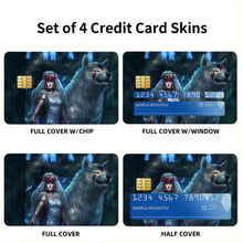 Load image into Gallery viewer, Anime Princess Mononoke Credit Card Skins (4-in-1 Pack)