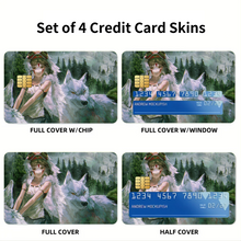 Load image into Gallery viewer, Anime Princess Mononoke Credit Card Skins (4-in-1 Pack)